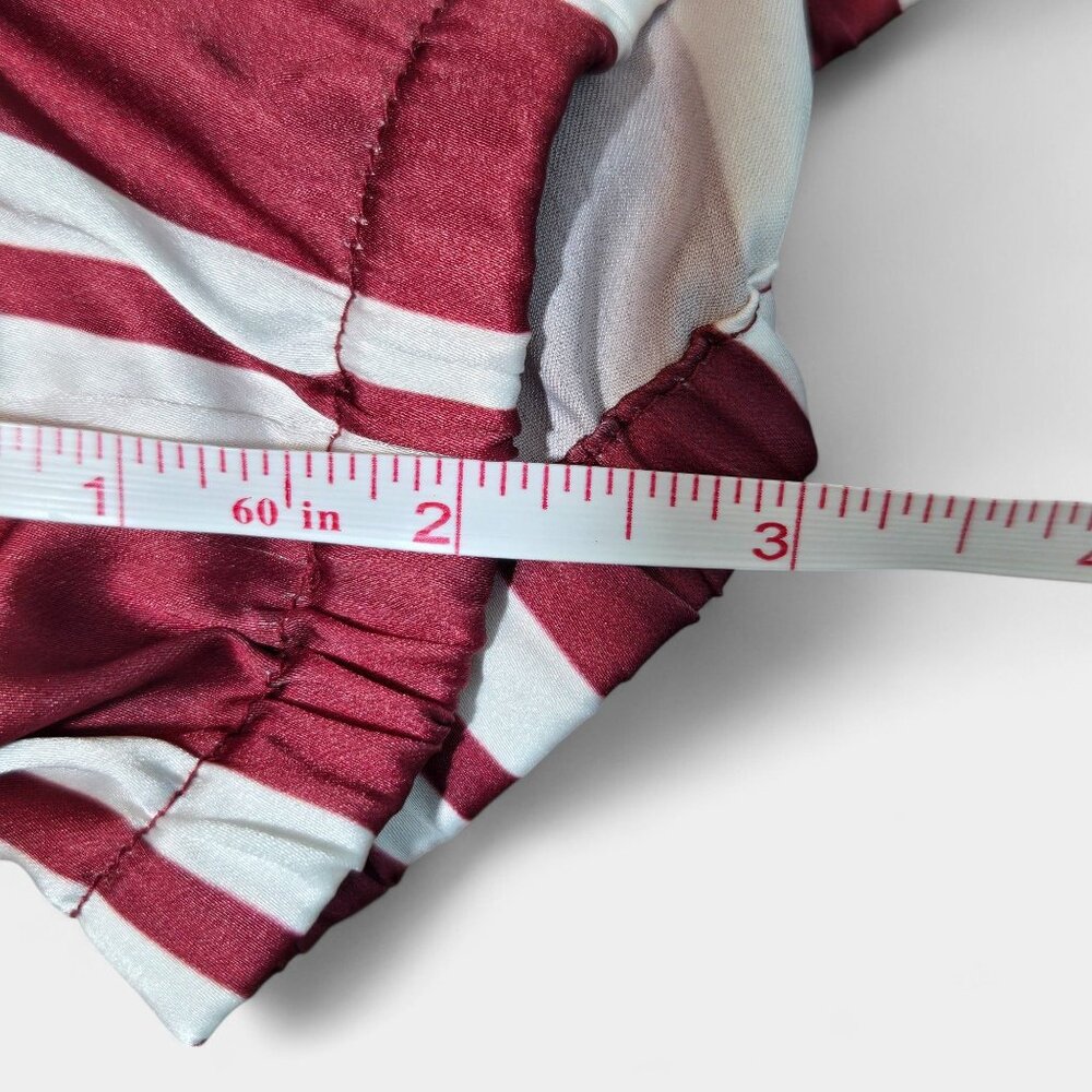 Anthropologie Women's Belted Striped Sleeveless V-Neck Romper Red & White NWT - Picture 12 of 12